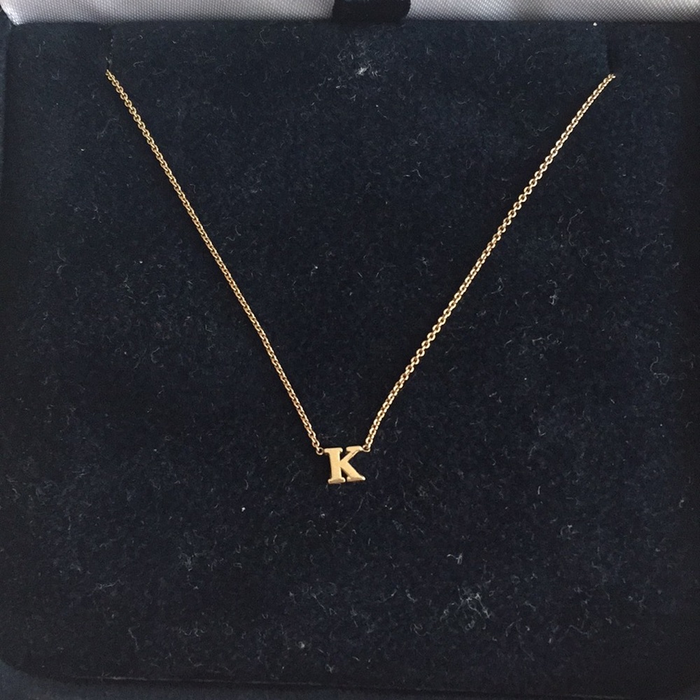 14k Gold Initial Necklace